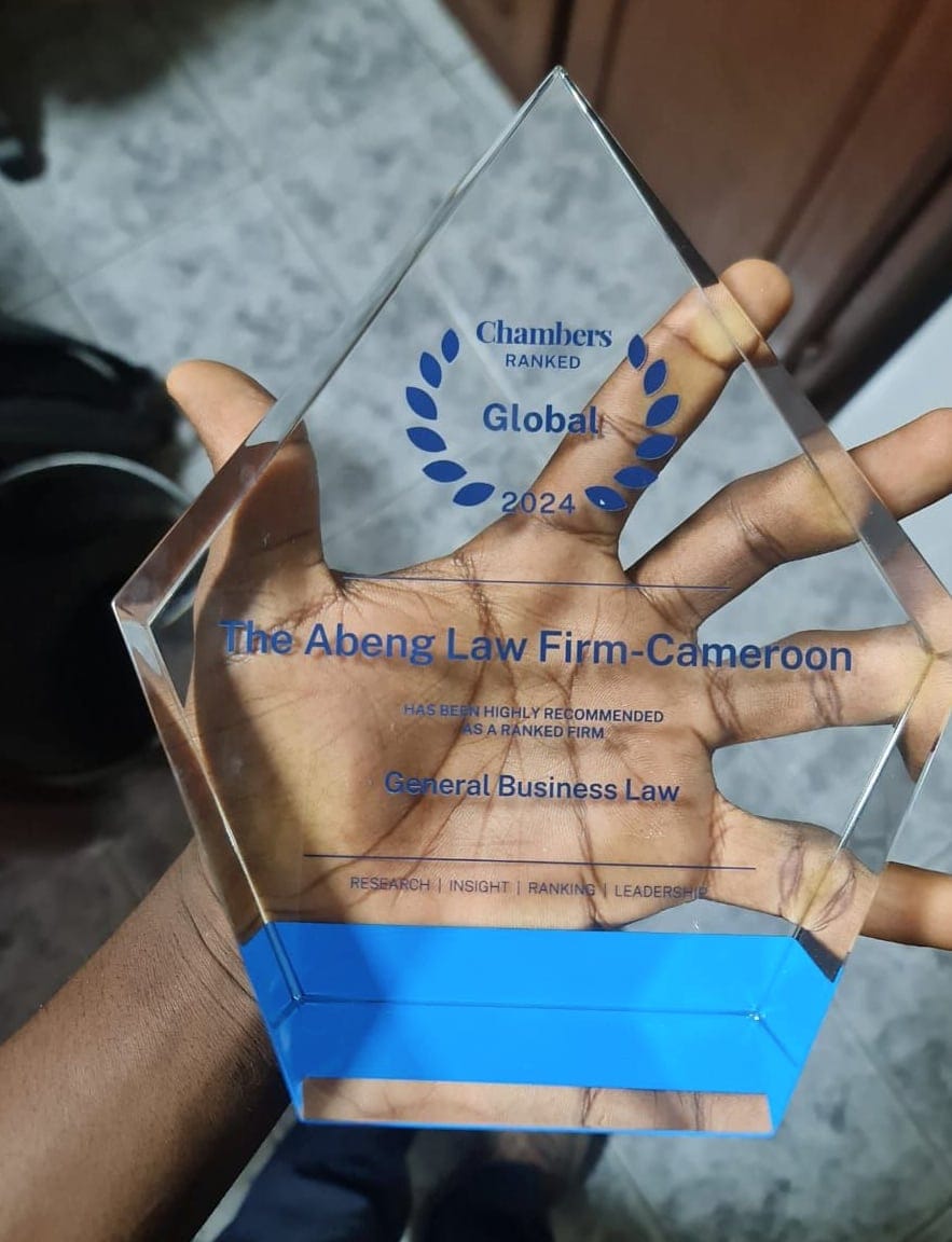 The Abeng Law Firm – Cameroon highly recommended as a ranked firm in General Business Law.