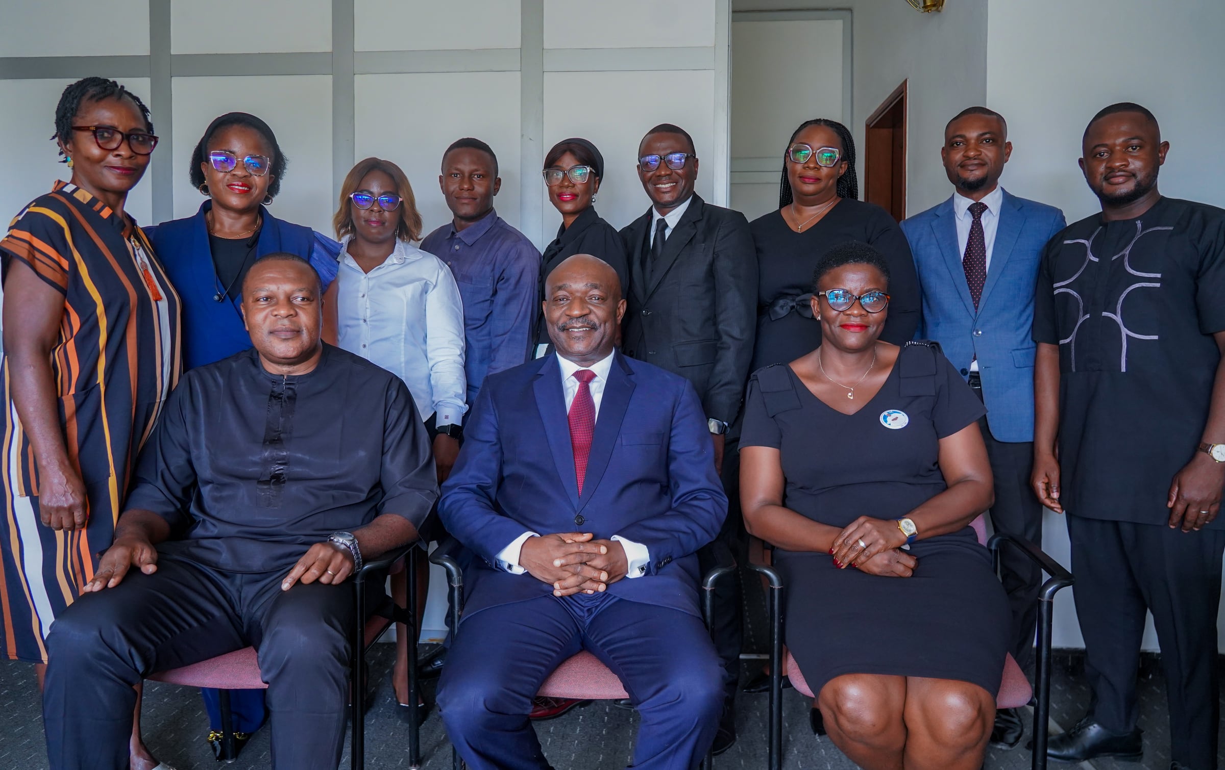 The firm's lawyers and staff at the Bonapriso office, Douala.